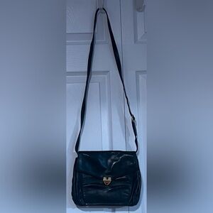 Vintage Bally Crossbody Bag in Dark Emerald Green